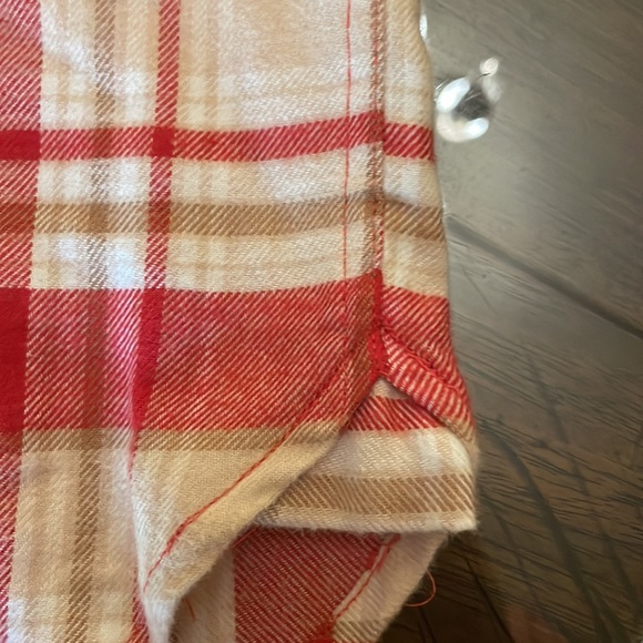 Tyler Boe Red Tan Plaid Flannel Shirt XL Brand New With Tags - Picture 4 of 15